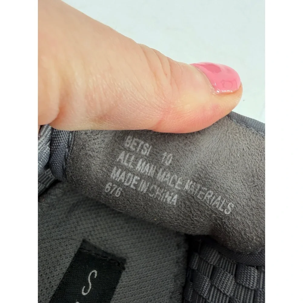 Bernie Mev Betsi Wedge Shoes Womens 10 Grey Woven‎ Elastic Comfort Athleisure